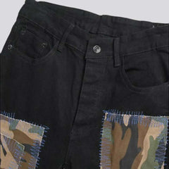 Camouflage-Patchwork-Jeans für Herren