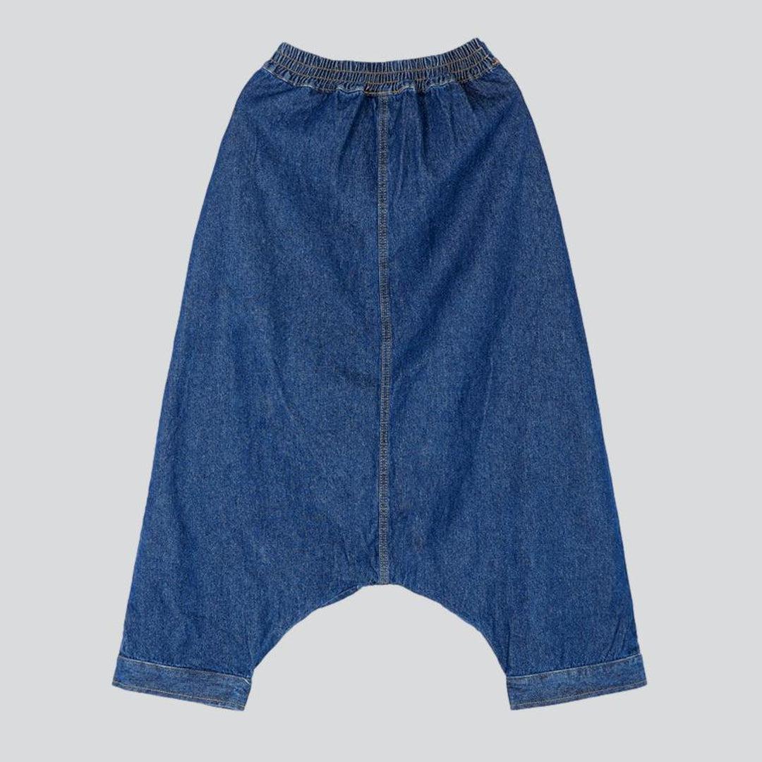 Unrubbed harem denim pants