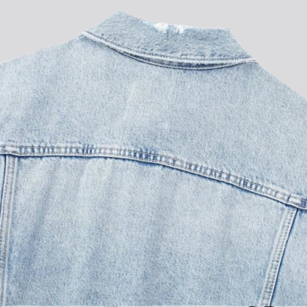 Street denim jacket for ladies