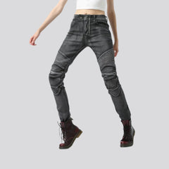 Slim women biker jeans