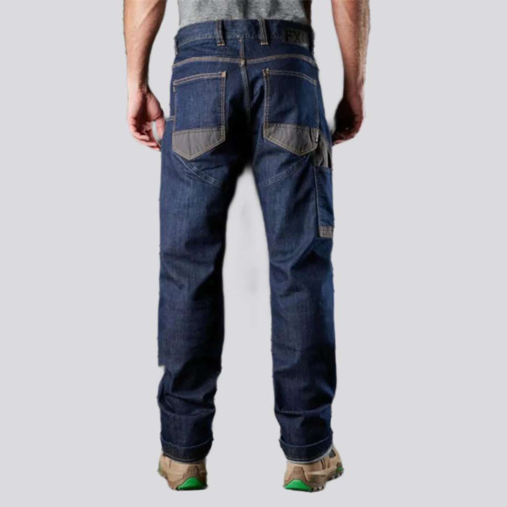 Dark-wash dark wash men work jeans