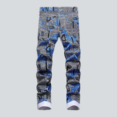 Digital print men jeans