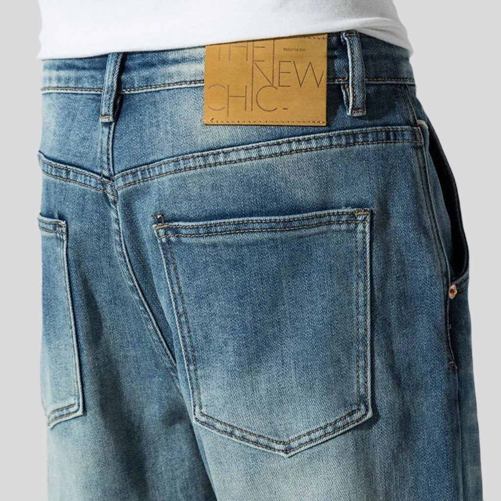 Whiskered men baggy jeans