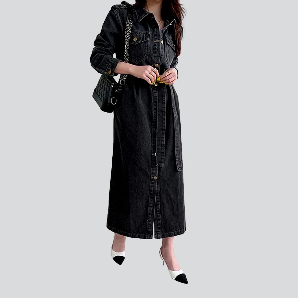 Stylish black women denim coat