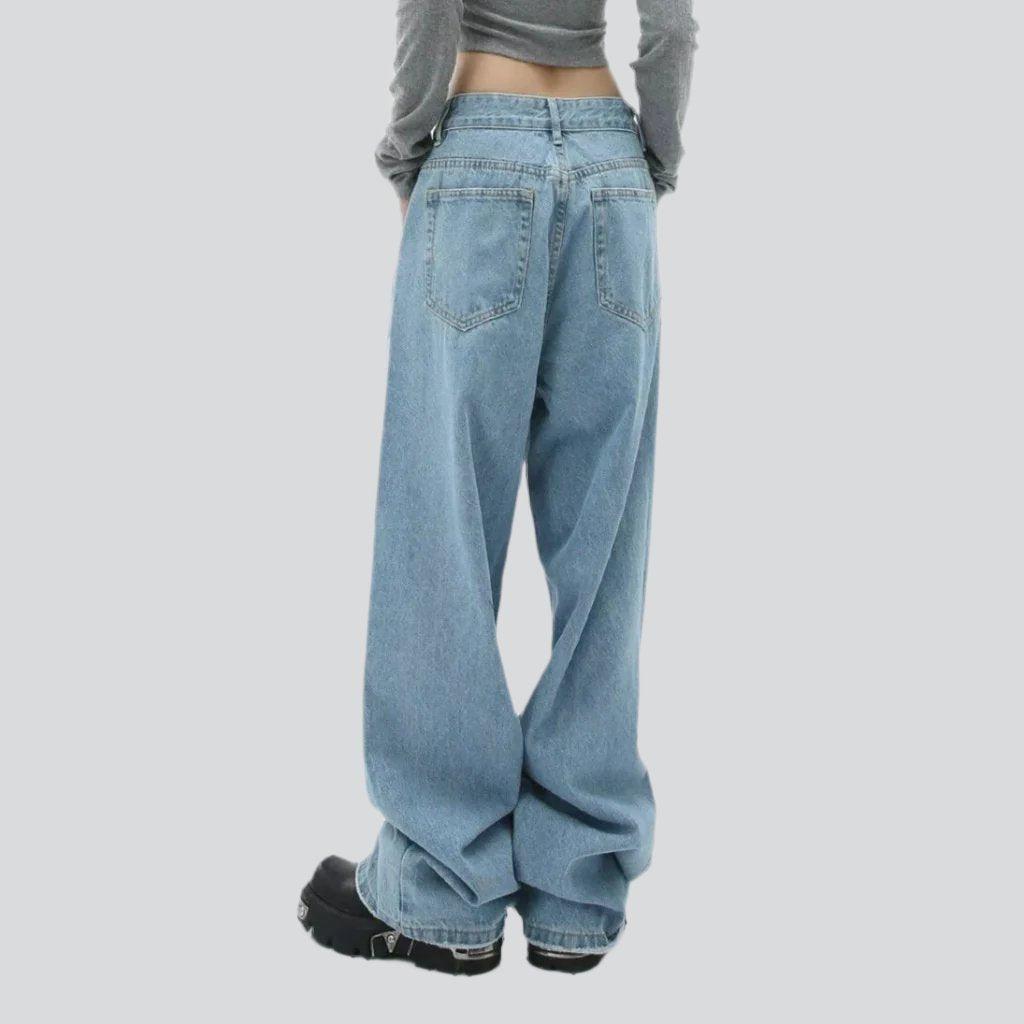 Ultra baggy stonewashed women jeans