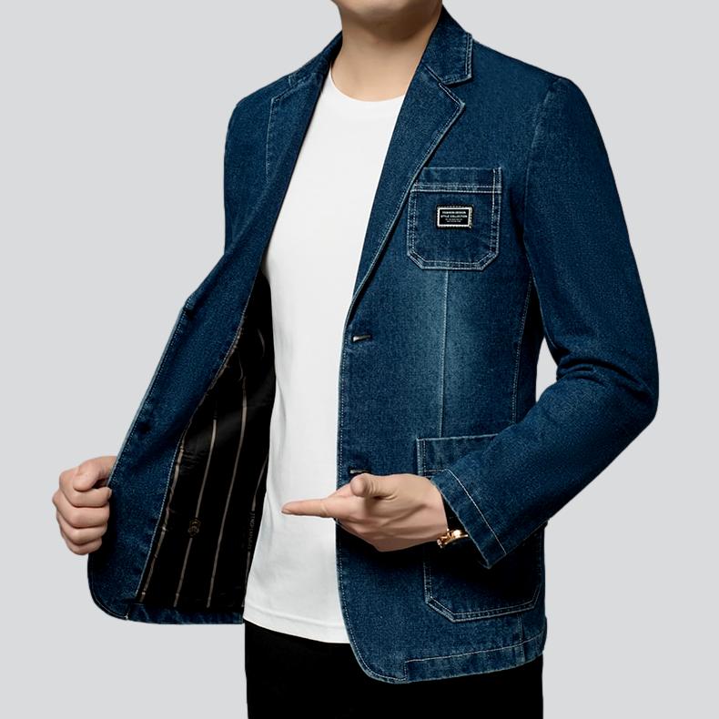 Smart-casual men denim blazer