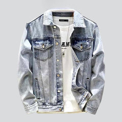 Regular inscribed men denim jacket