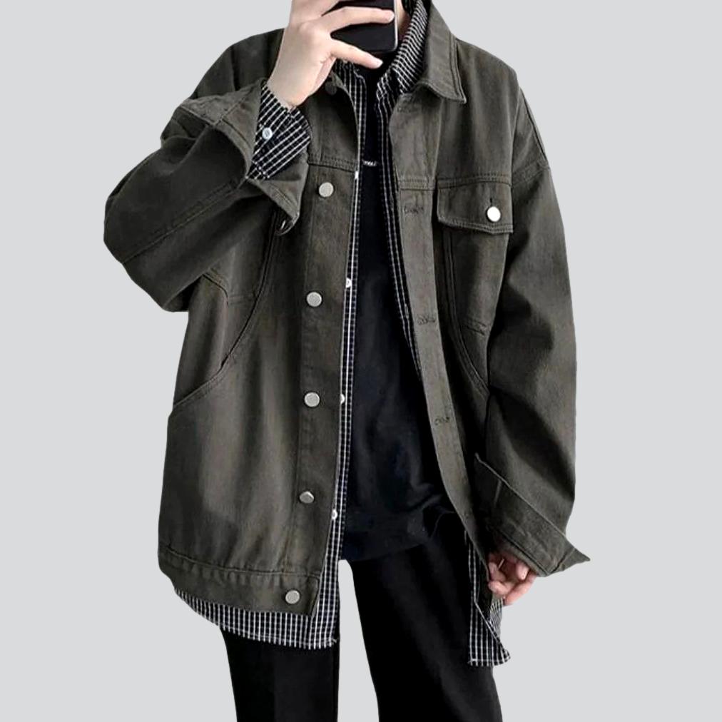 Streetwear Oversized Jeansjacke für Herren