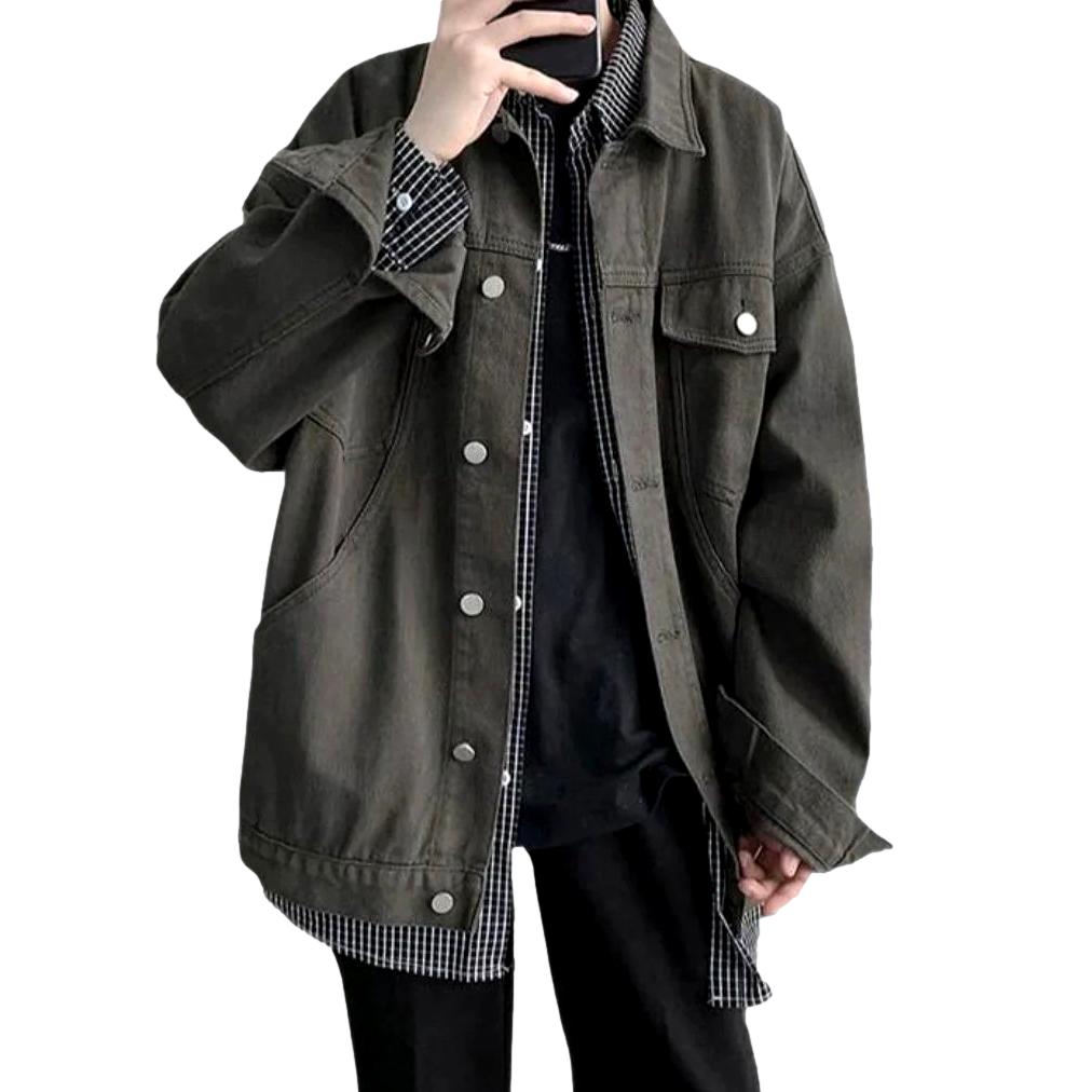 Streetwear Oversized Jeansjacke für Herren