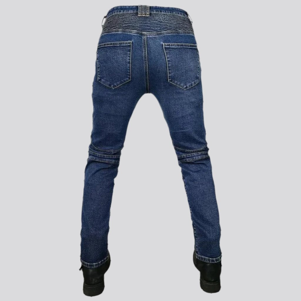 Slim men biker jeans