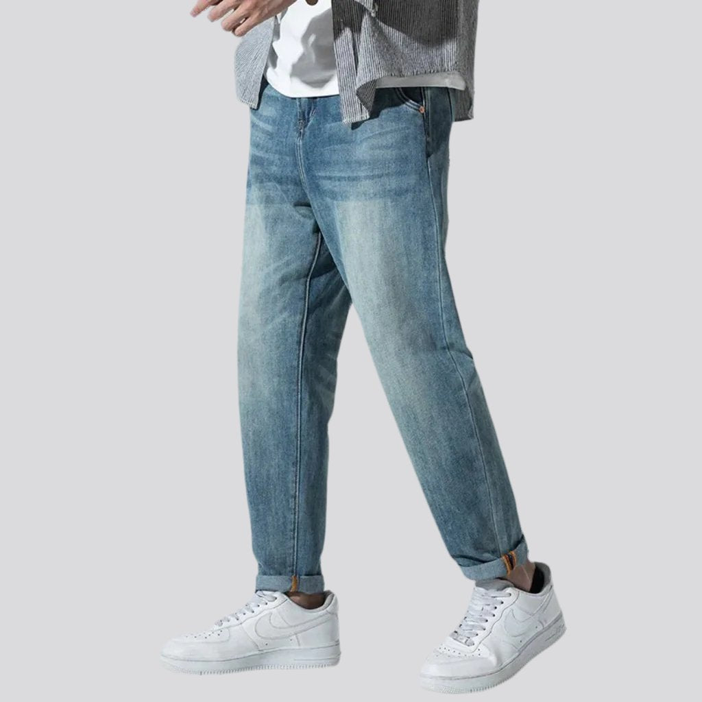 Whiskered men baggy jeans