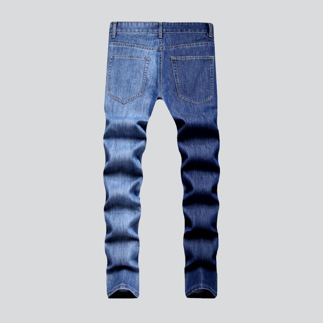 Two color leg men jeans