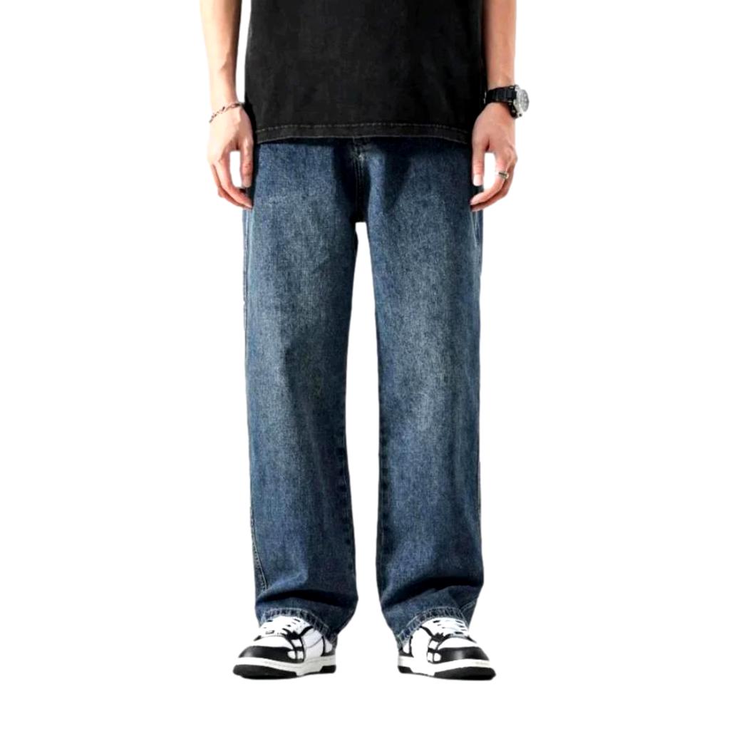 Mid-waist men vintage jeans