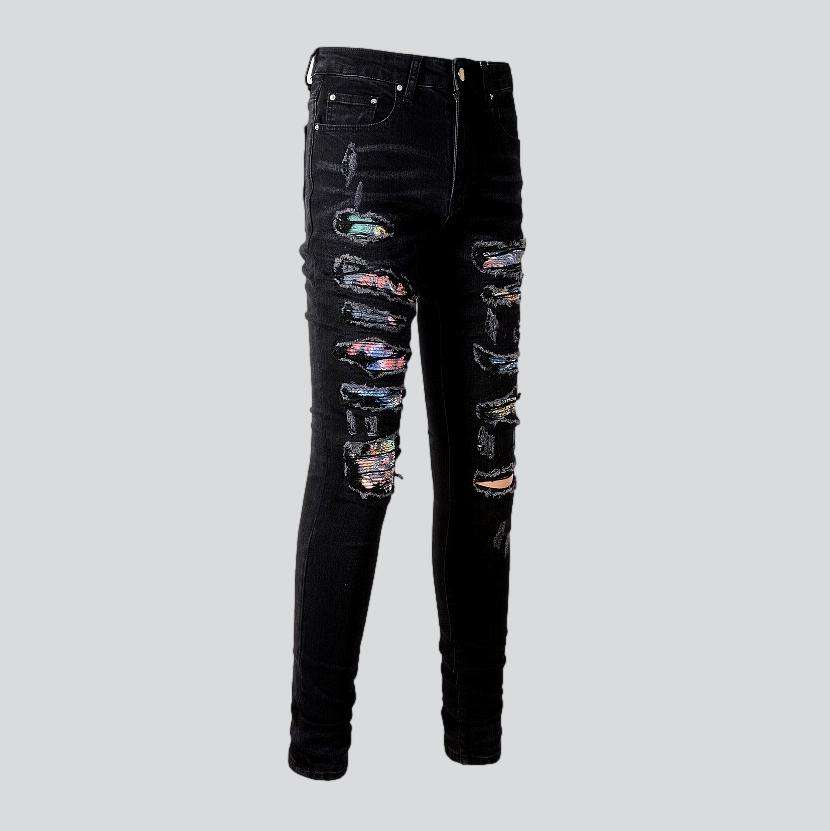 Fashion color ripped men jeans