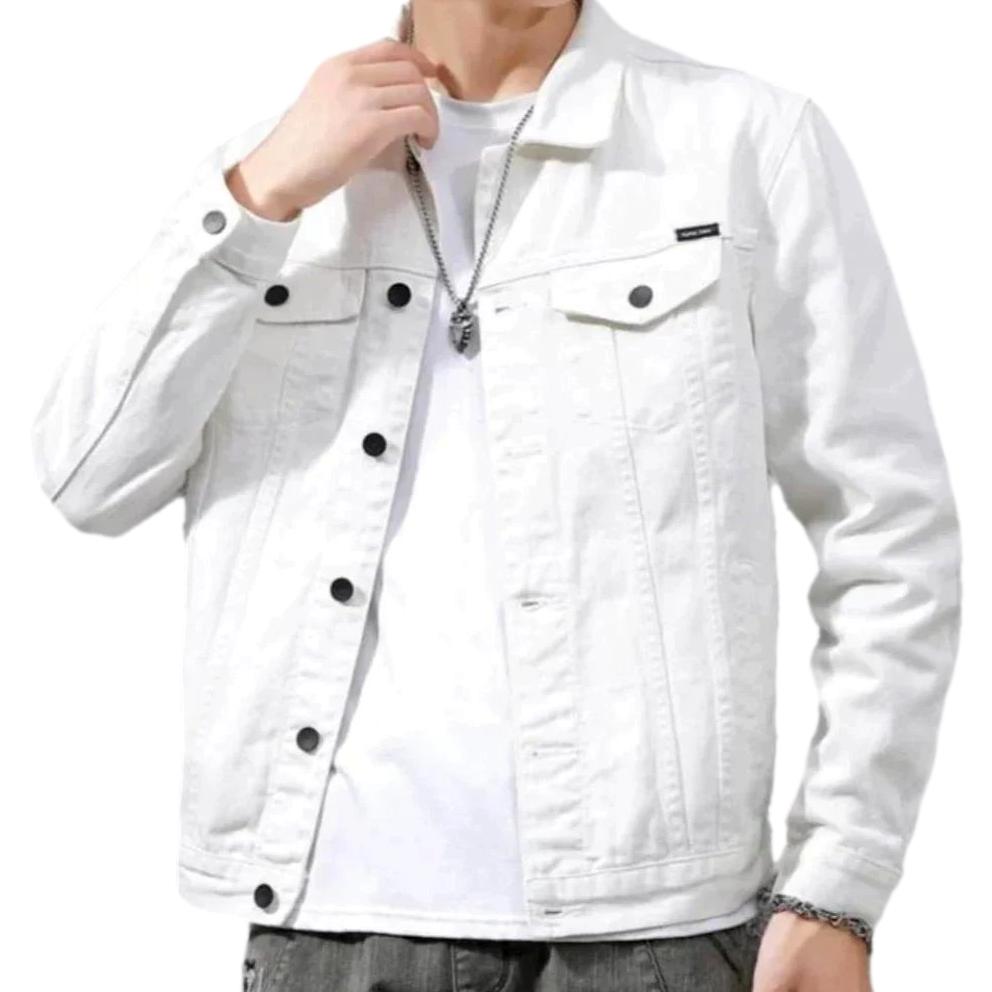 Chaqueta vaquera informal y entallada para hombre