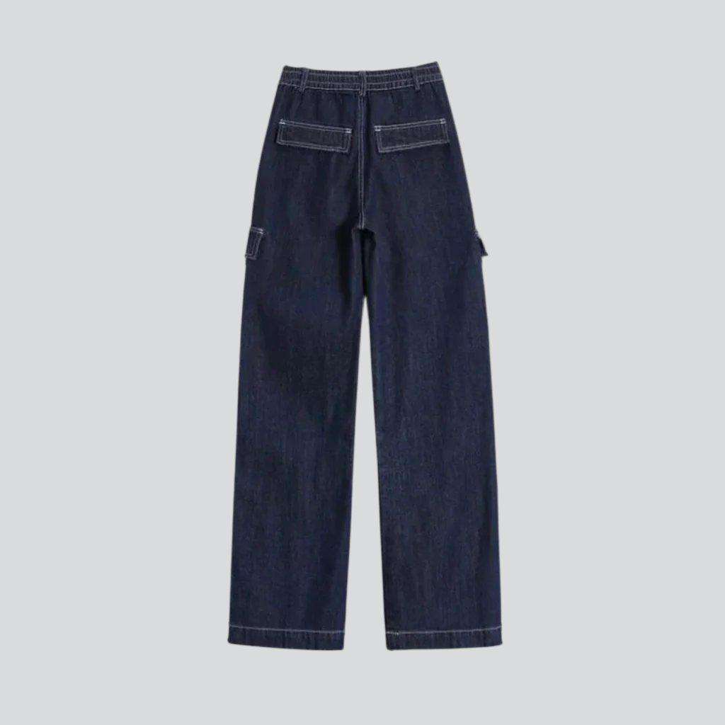 Monochrome cargo women baggy jeans