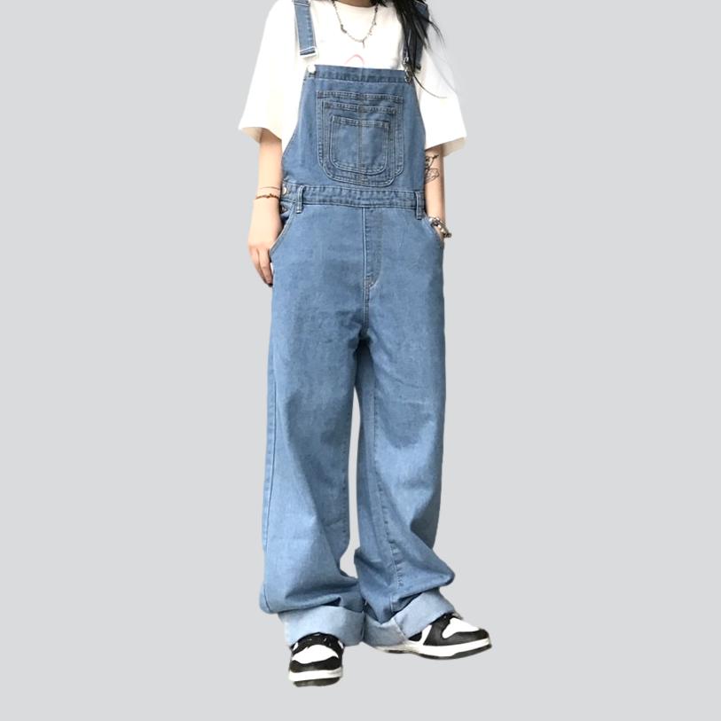 Urban baggy women denim jumpsuit