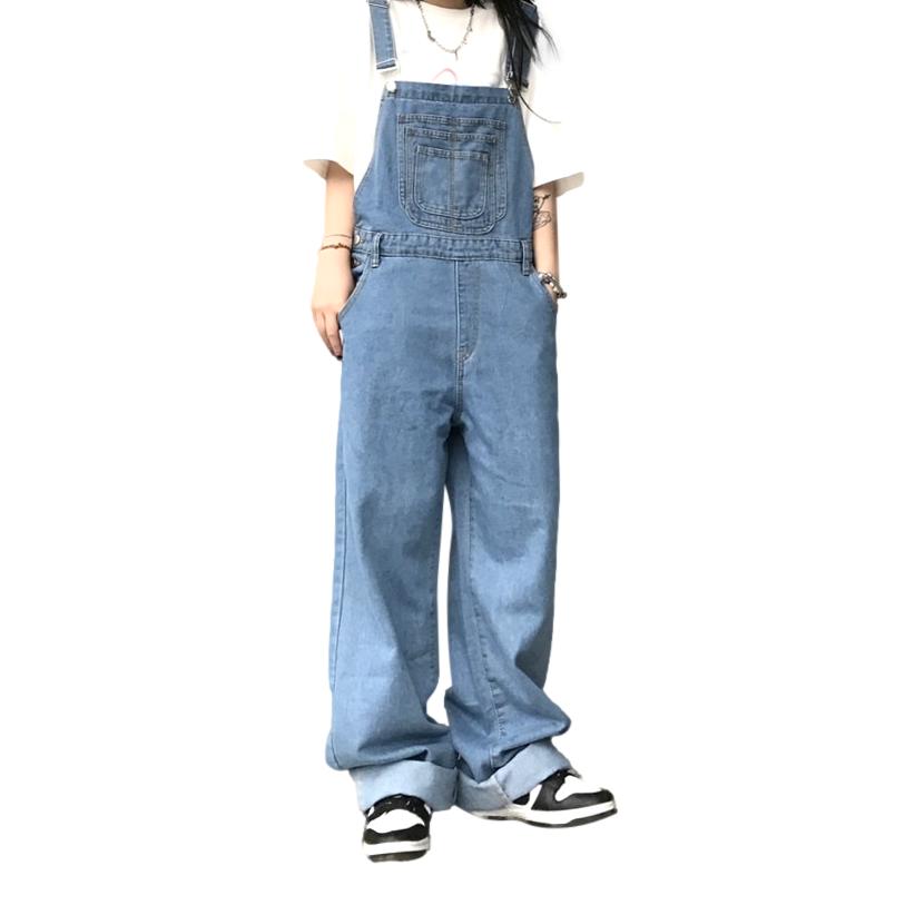 Urban baggy women denim jumpsuit