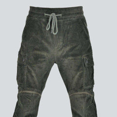 Corduroy men biker jeans