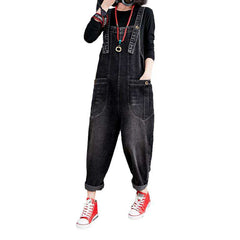 Denim jumpsuit with comfortable pockets