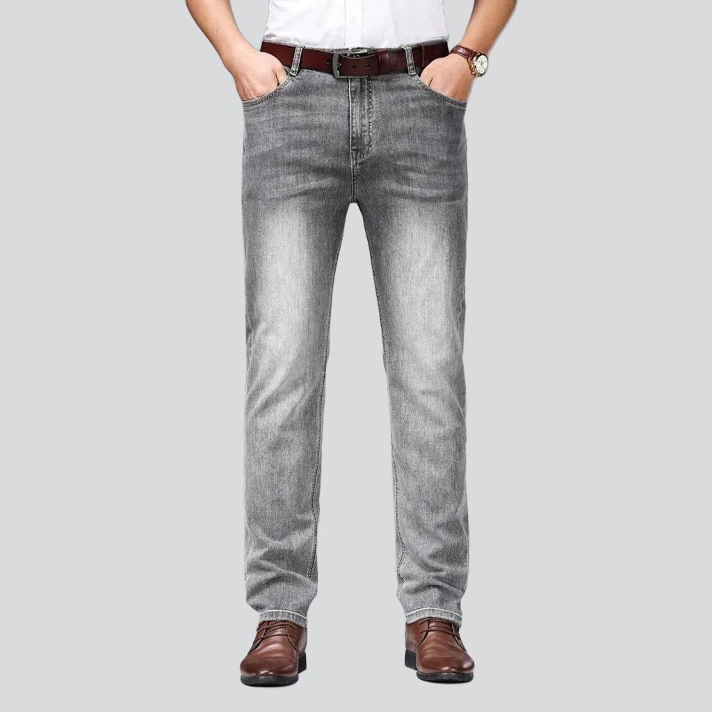 Thin-sanded men casual jeans