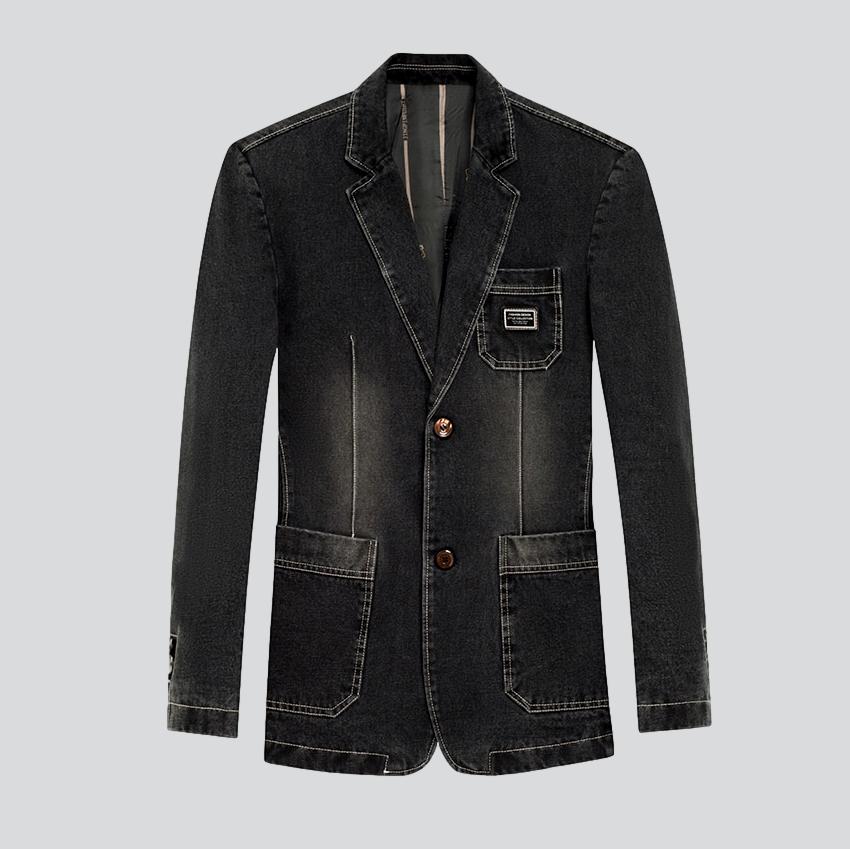 Smart-casual men denim blazer