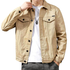 Chaqueta vaquera informal y entallada para hombre