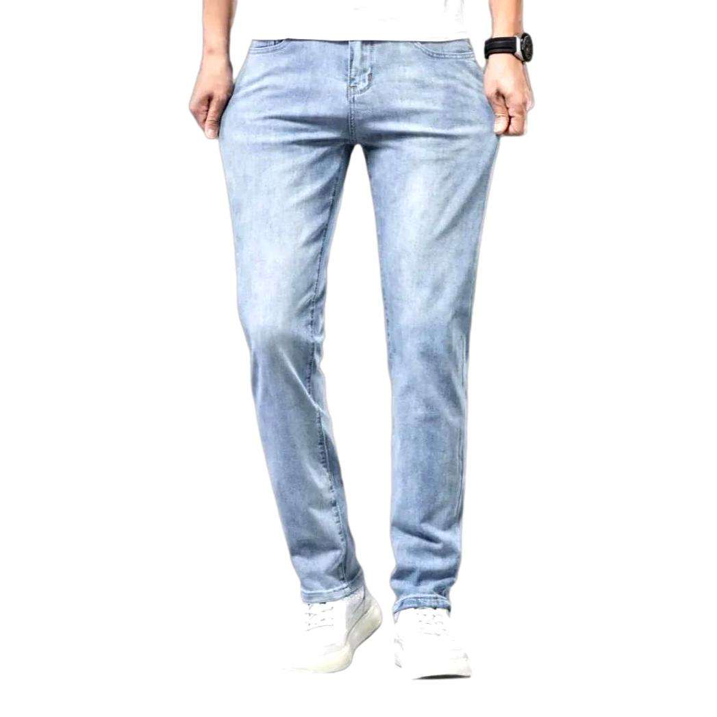 Back pocket embroidery casual jeans