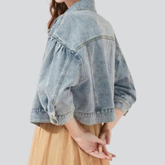 Short vintage women denim jacket