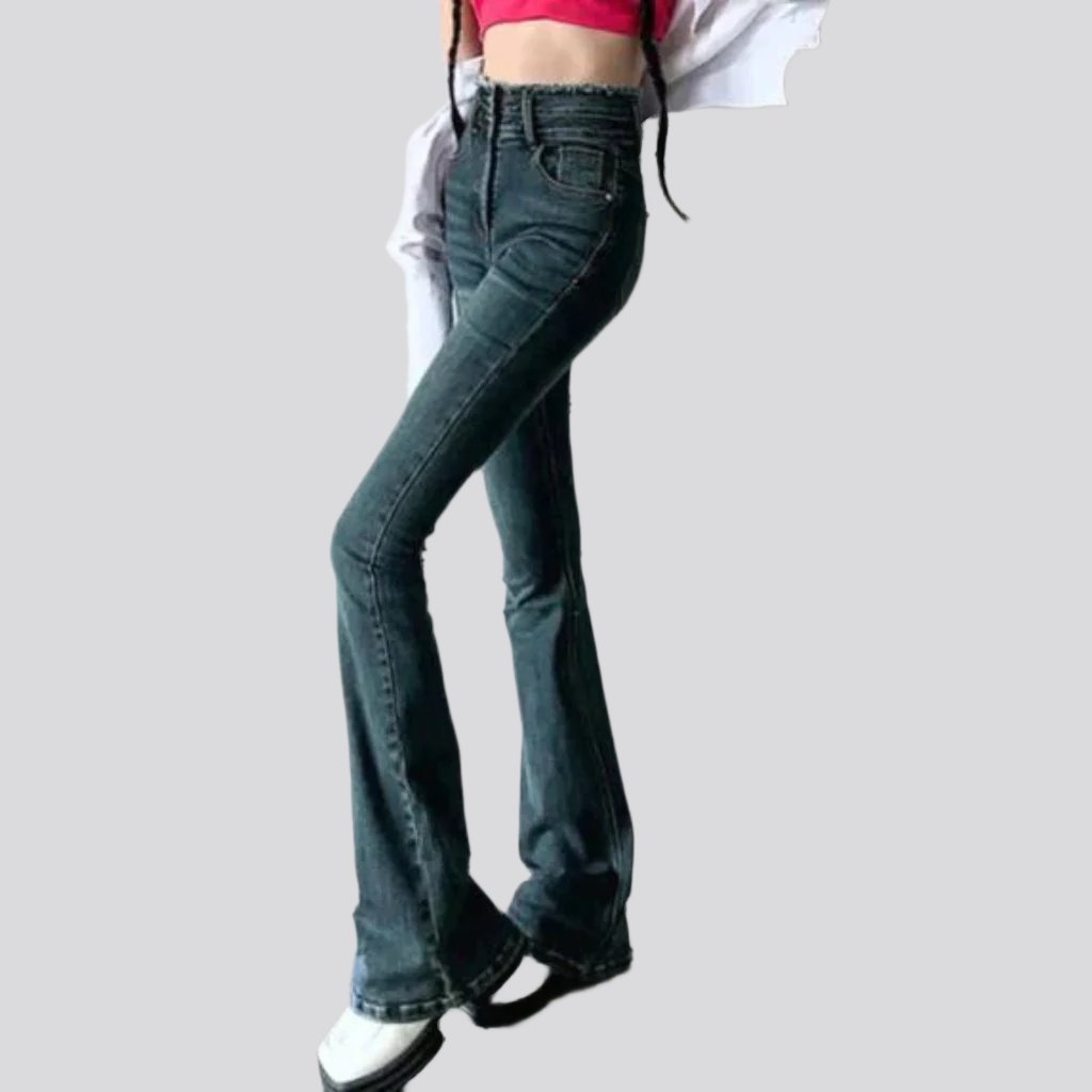 Bootcut women stonewashed jeans