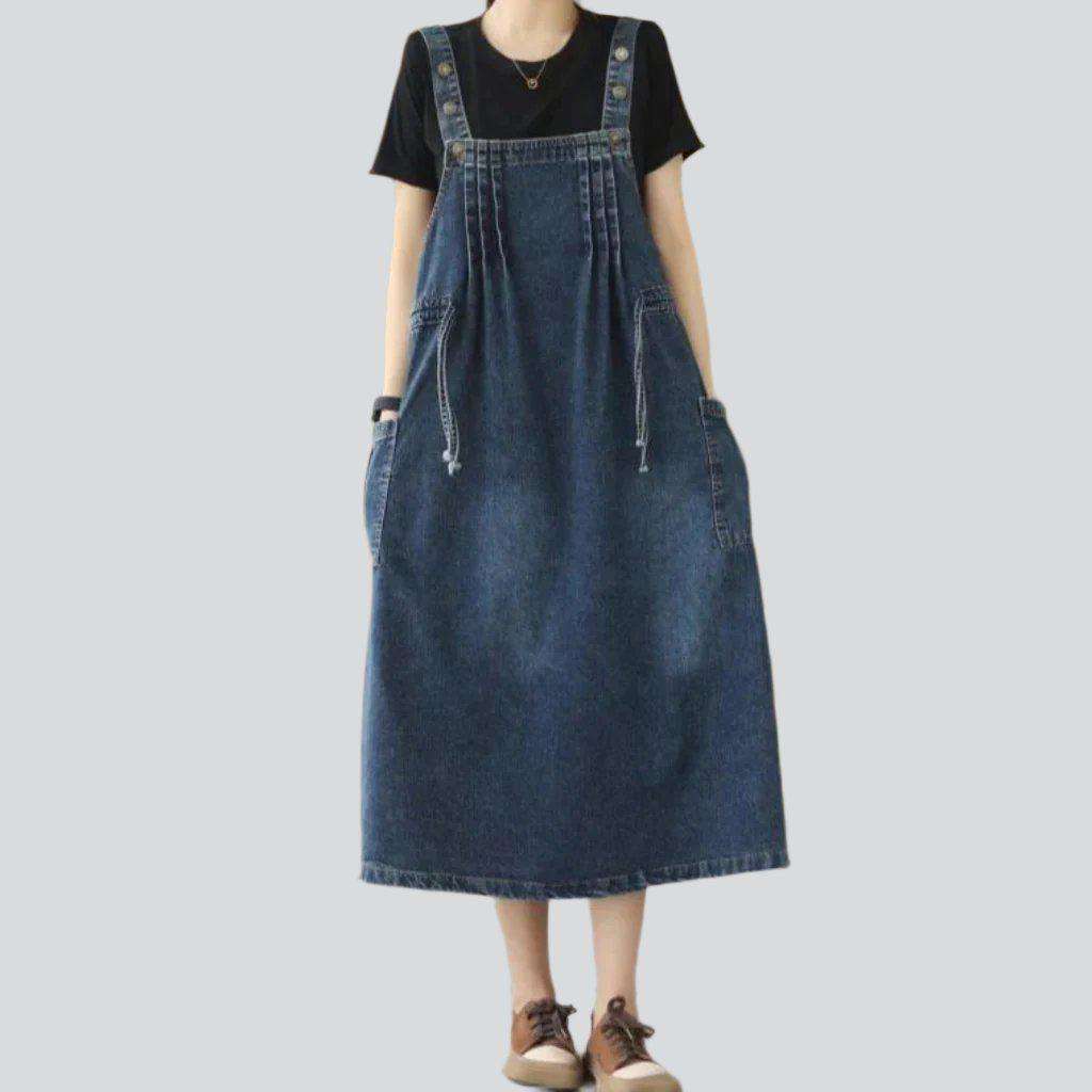 Dark wash urban denim dress