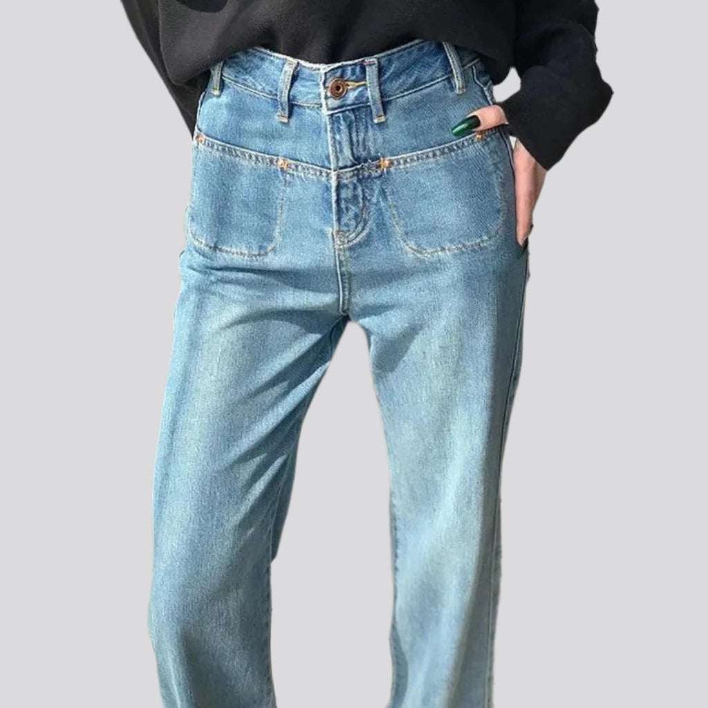 Fashion classic straight women jeans