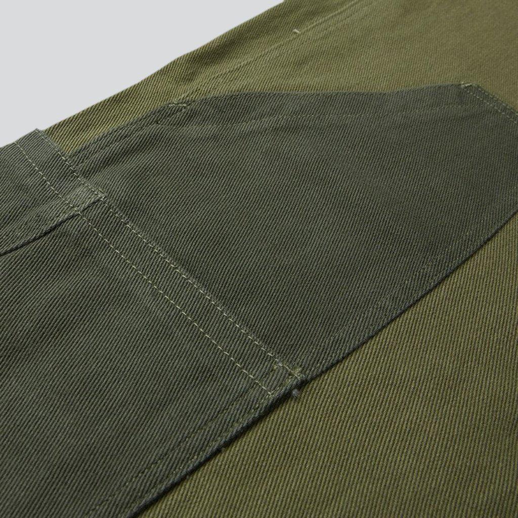 Workwear khaki men denim dungaree