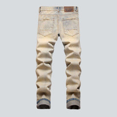 Distressed Herrenjeans mit Reißverschlüssen