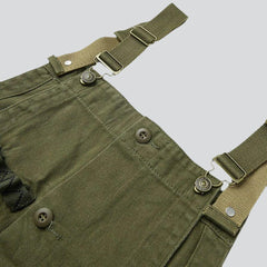 Workwear khaki men denim dungaree