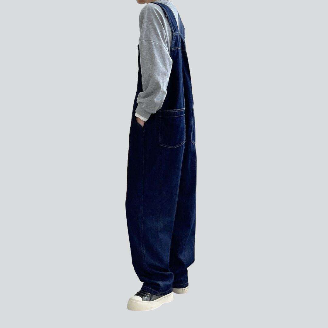 Baggy denim jumpsuit for women