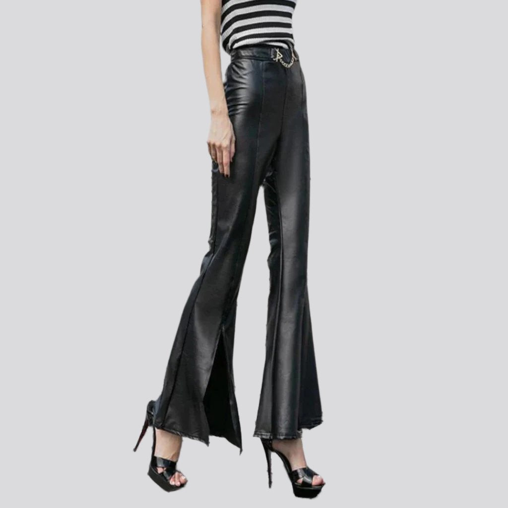 Street high-waist denim pants for women