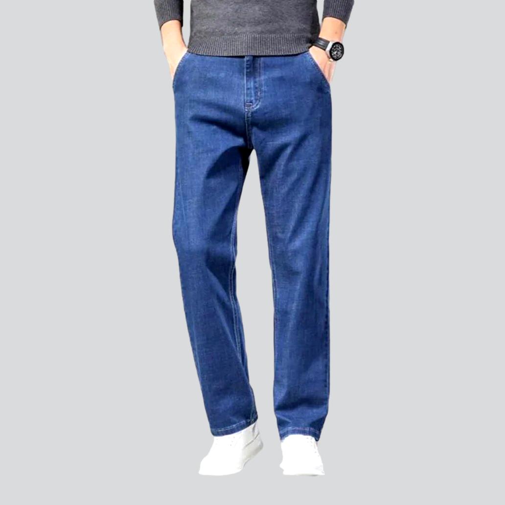 Straight-fit stretch men denim pants