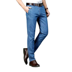 Thin business casual denim pants