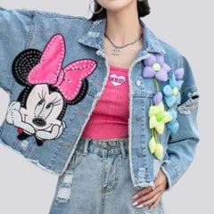 Embellished women denim jacket