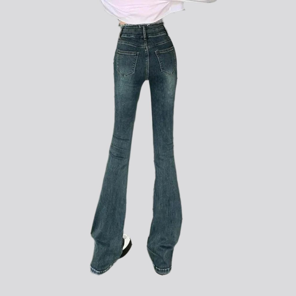 Bootcut Damen Stonewashed Jeans