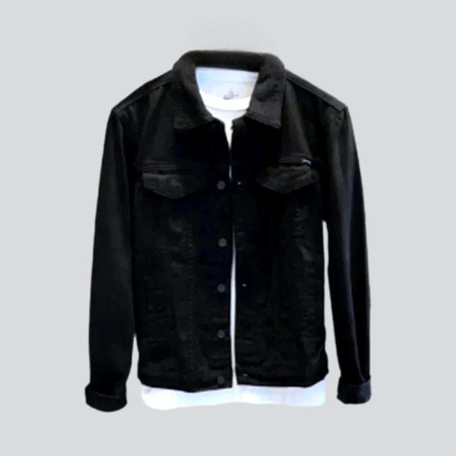 Color casual men jeans jacket