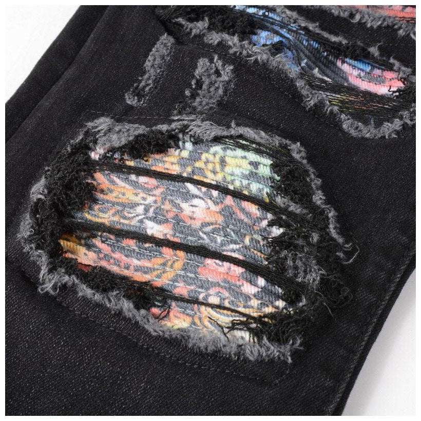 Fashion color ripped men jeans