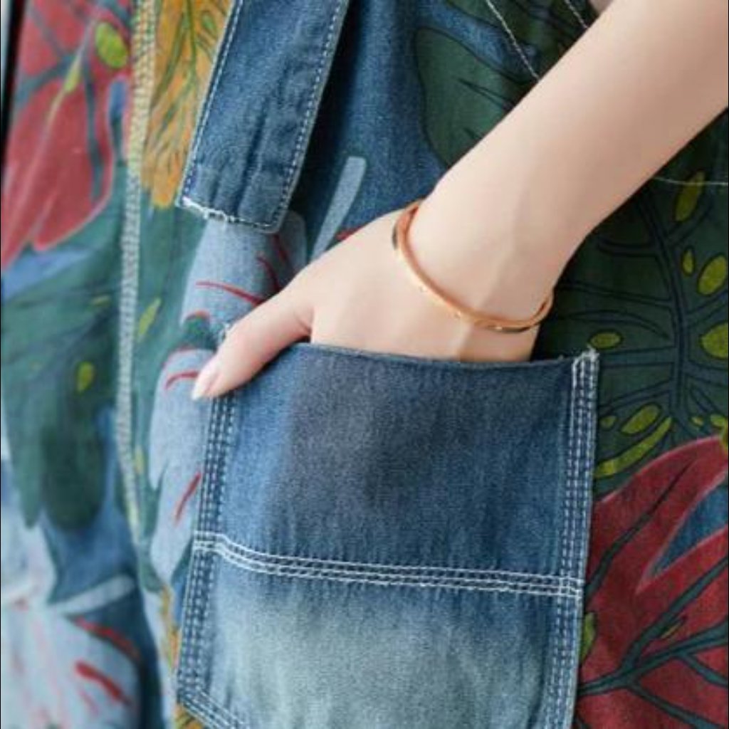 Baggy jean jumpsuit for ladies