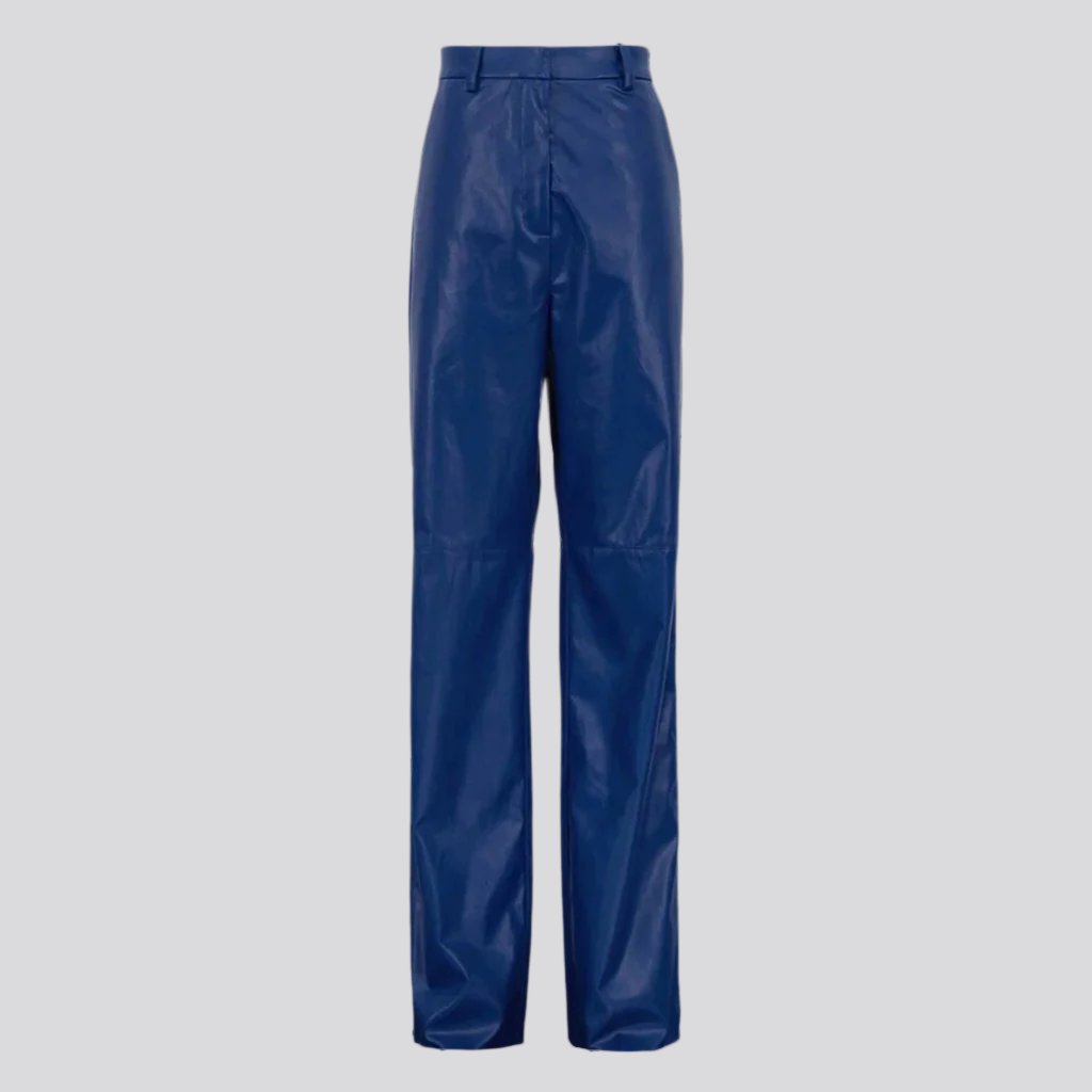 Wide-leg wax jean pants for ladies