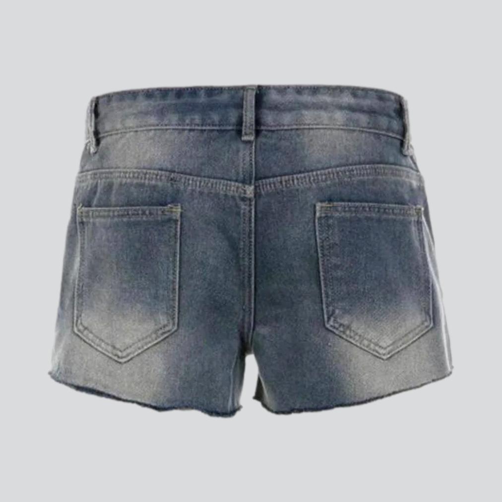 Y2k distressed jean shorts