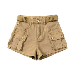 Jeansshorts in Cargo-Farben für Damen