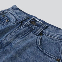 Vintage-Mini-Jeansrock mit Whiskers