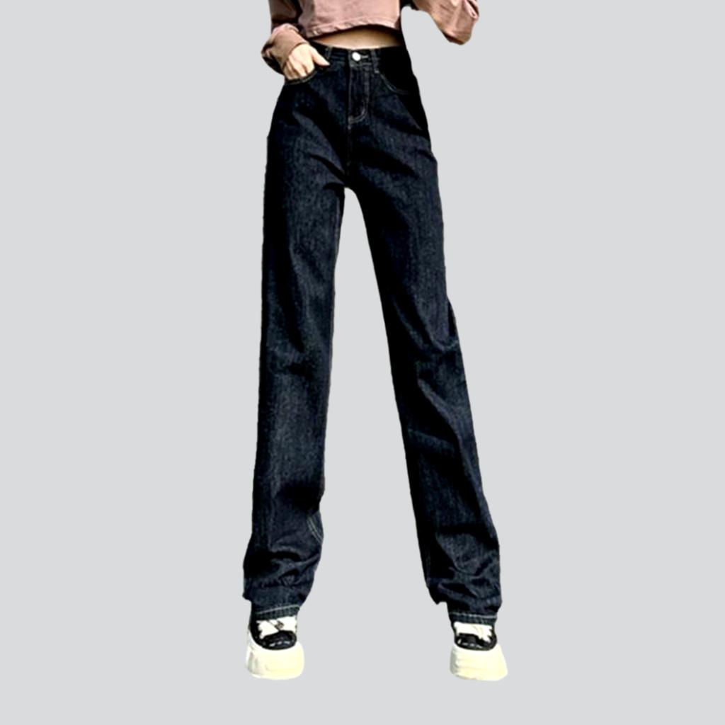 Straight-leg color women jeans