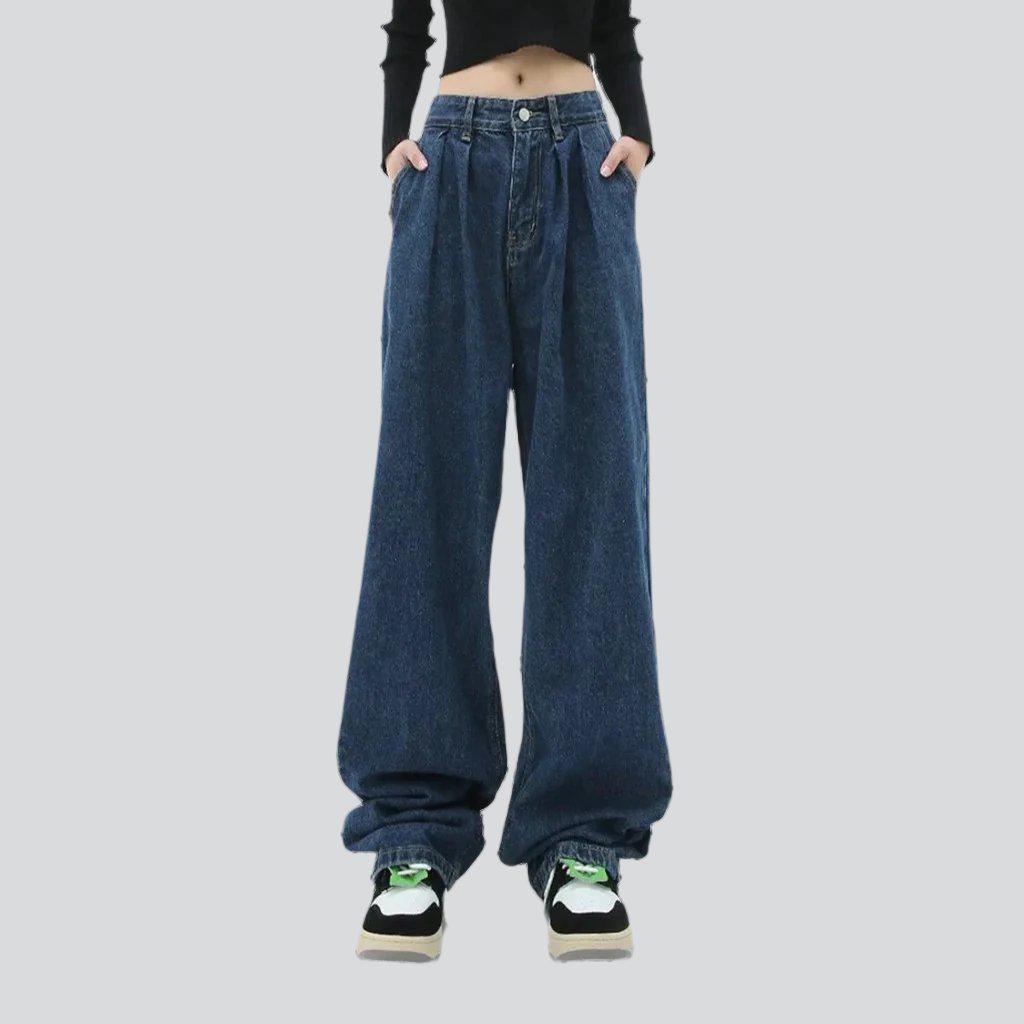 Ultra baggy stonewashed women jeans